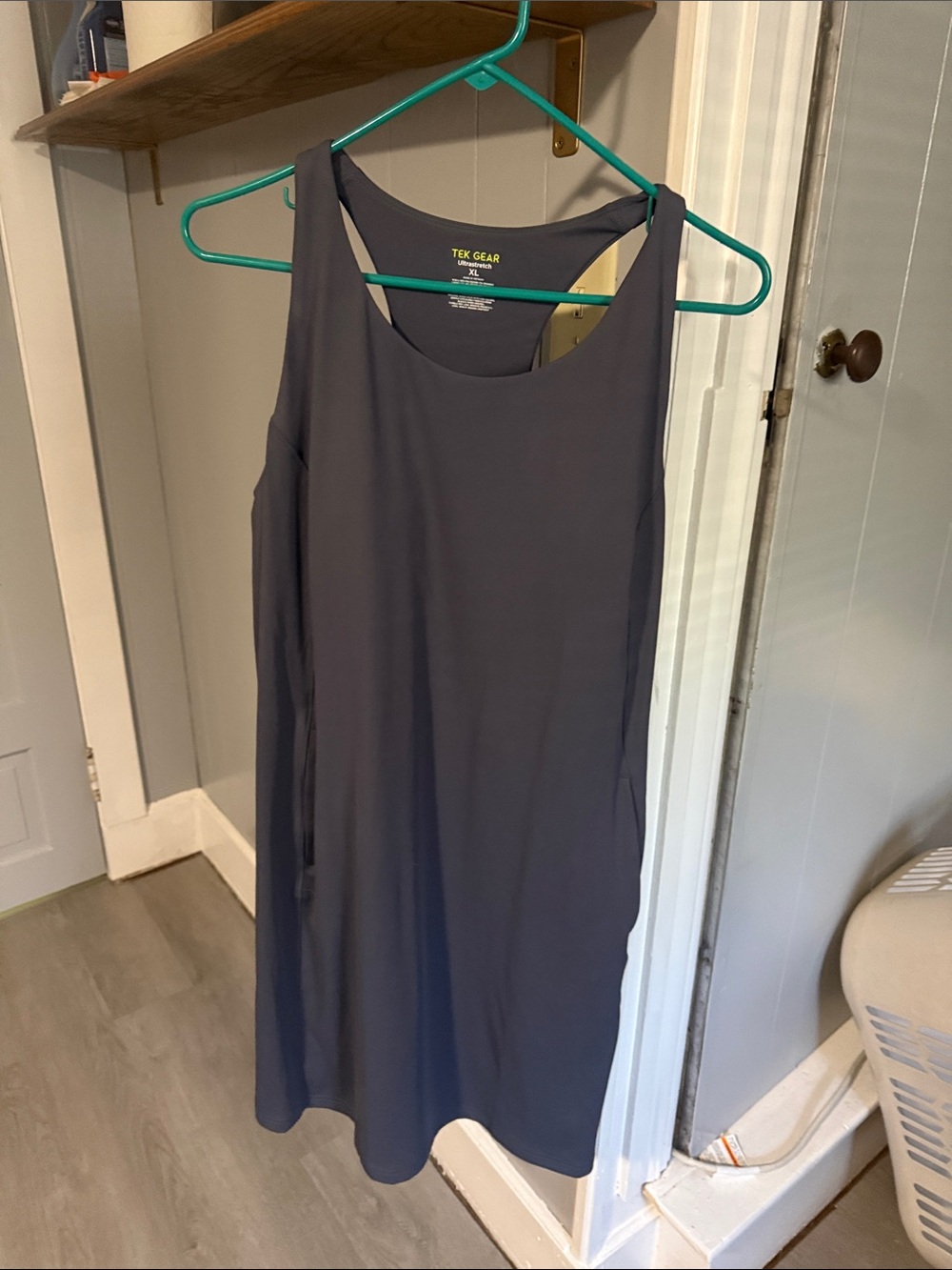 tek gear Women's Charcoal Gray Sleeveless Tank Dress NWT